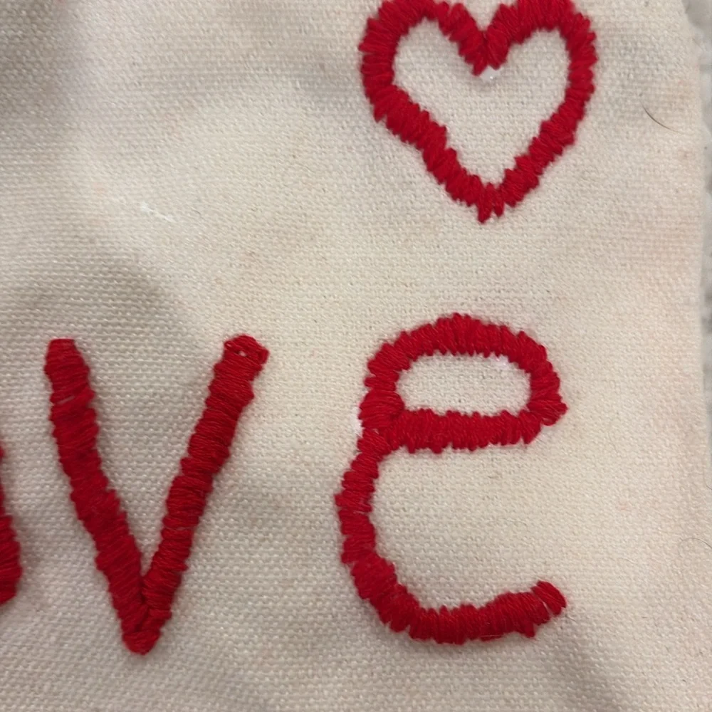 Love Embroidered Pouch, Valentine gift - Picture 3 of 3